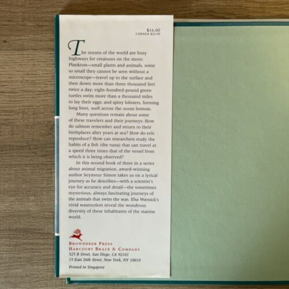 They Swim the Seas : The Mystery of Animal Migration by Seymour Simon - Picture 3 of 7